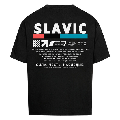 Slavic Streetstyle - Oversized T-Shirt Beidseitig bedruckt