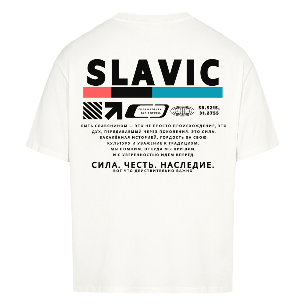 Slavic Streetstyle - Oversized T-Shirt Beidseitig bedruckt