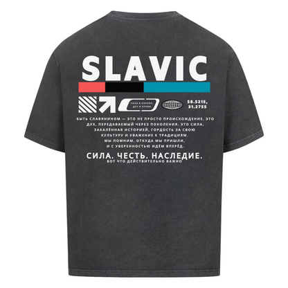 Slavic Streetstyle - Oversized T-Shirt Beidseitig bedruckt