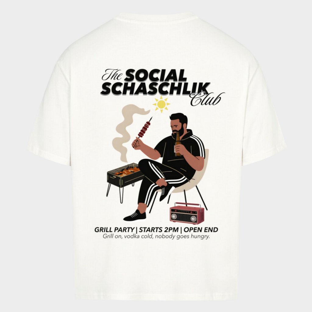 The Social Schaschlik Club - Oversized T-Shirt mit Front & Backprint
