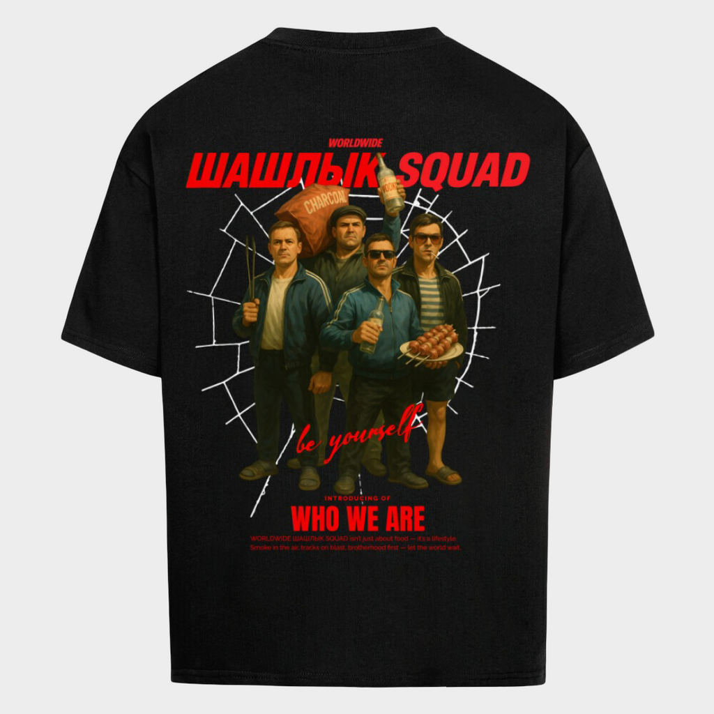 Schaschlik Squad - Oversized T-Shirt mit Front & Backprint