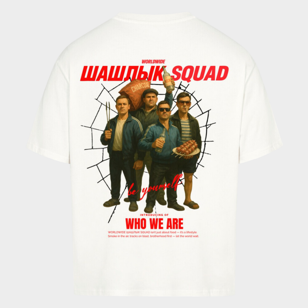 Schaschlik Squad - Oversized T-Shirt mit Front & Backprint