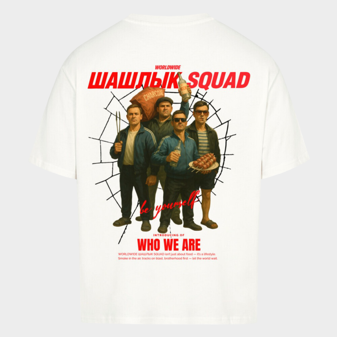 Schaschlik Squad - Oversized T-Shirt mit Front & Backprint