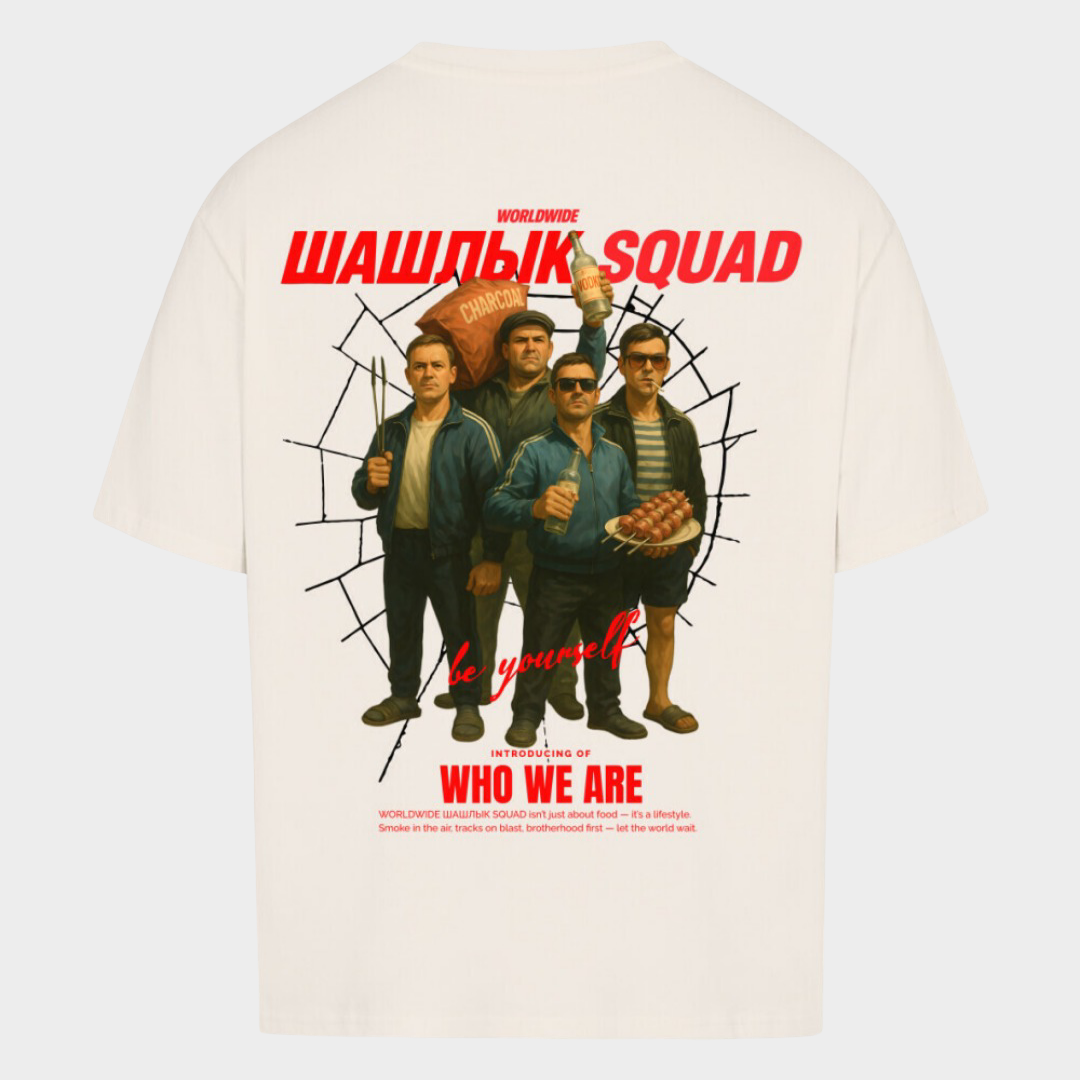 Schaschlik Squad - Oversized T-Shirt mit Front & Backprint