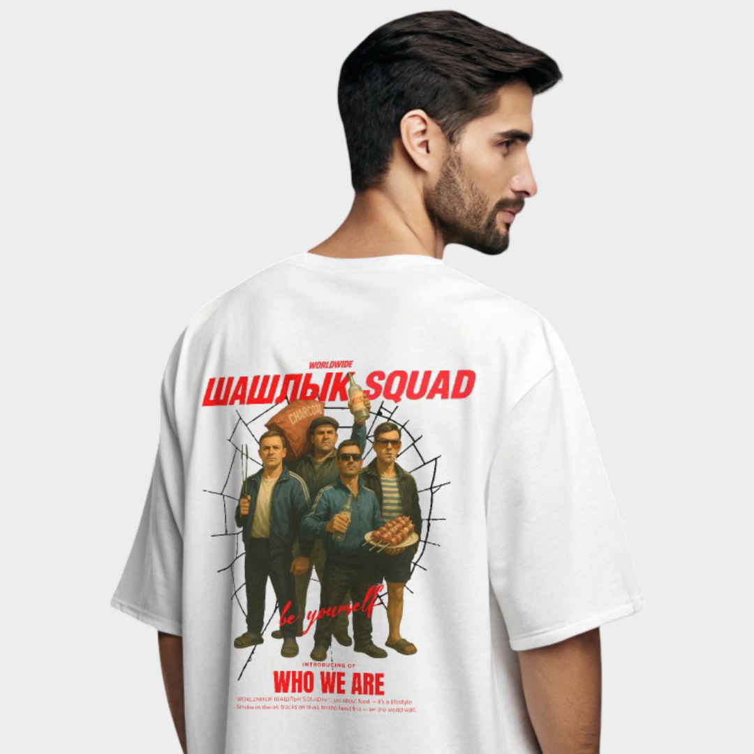 Schaschlik Squad - Oversized T-Shirt mit Front & Backprint