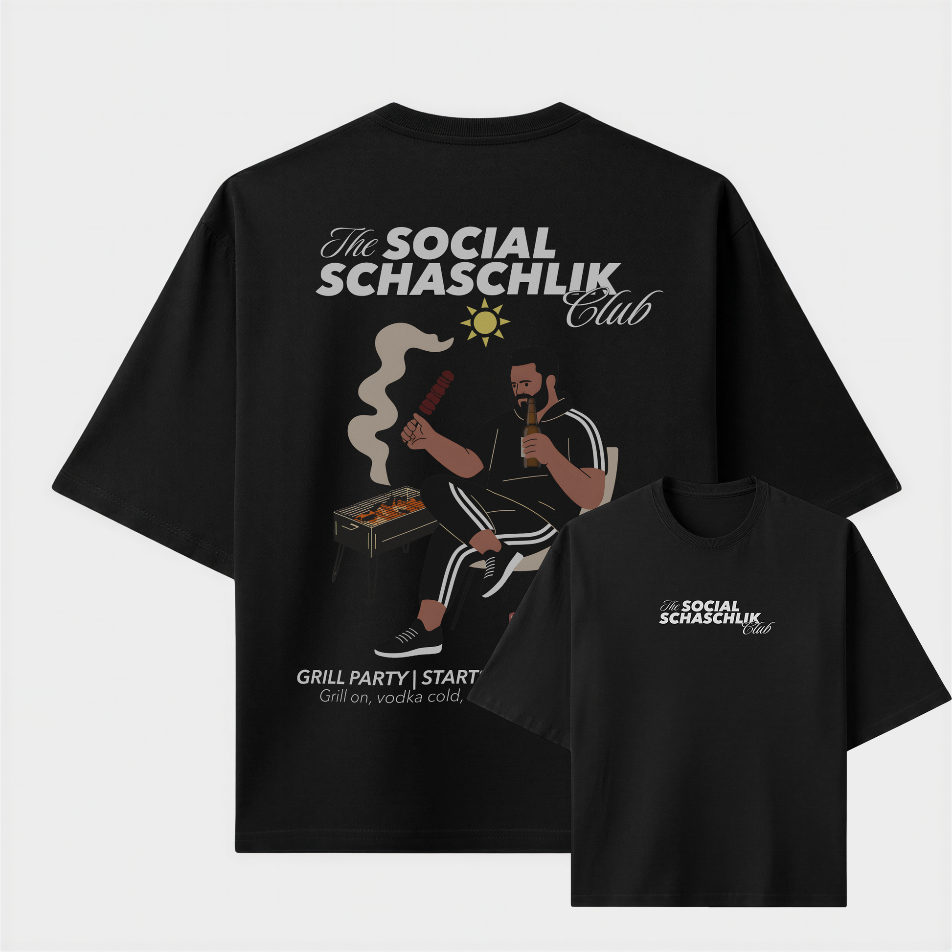 The Social Schaschlik Club - Oversized T-Shirt mit Front & Backprint