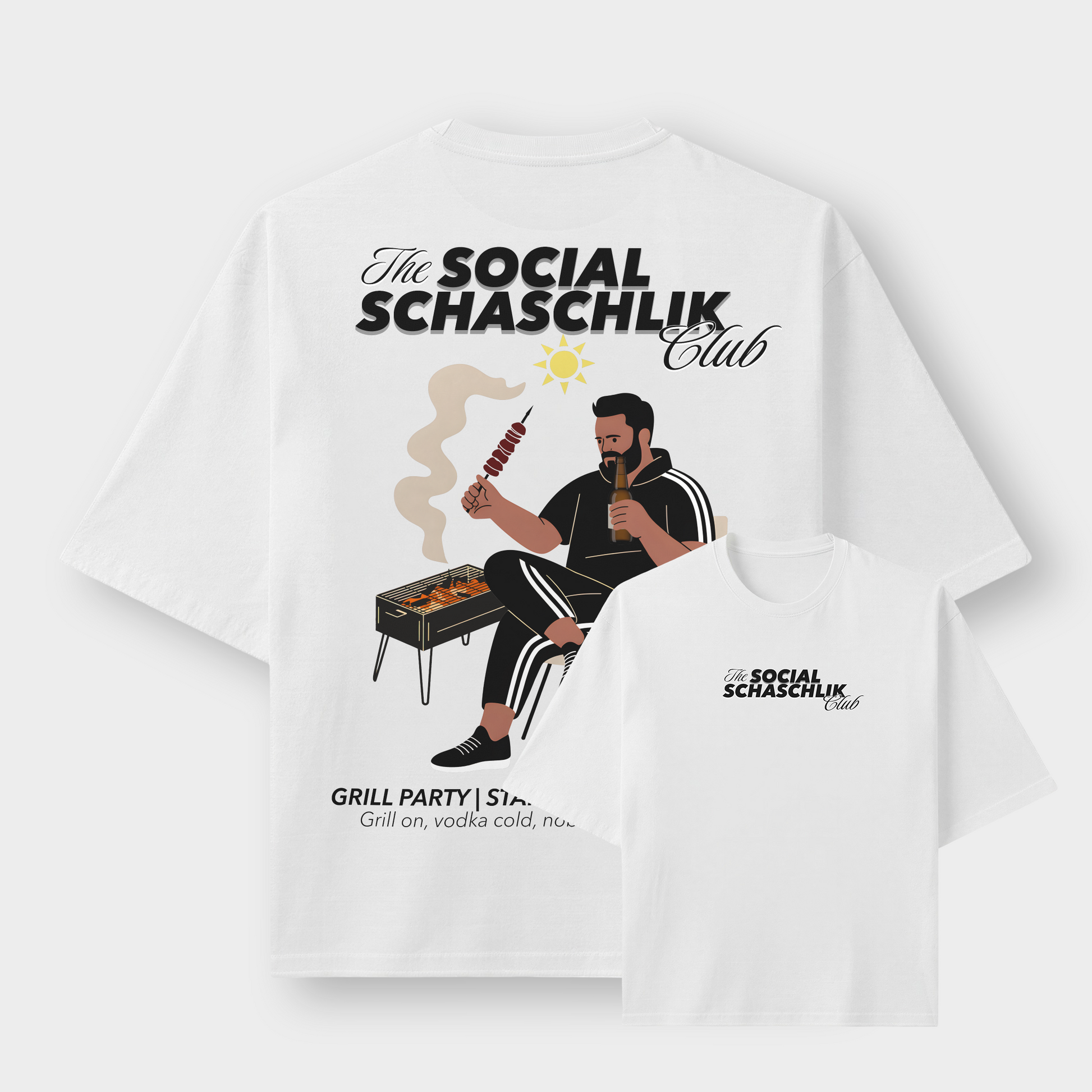 The Social Schaschlik Club - Oversized T-Shirt mit Front & Backprint