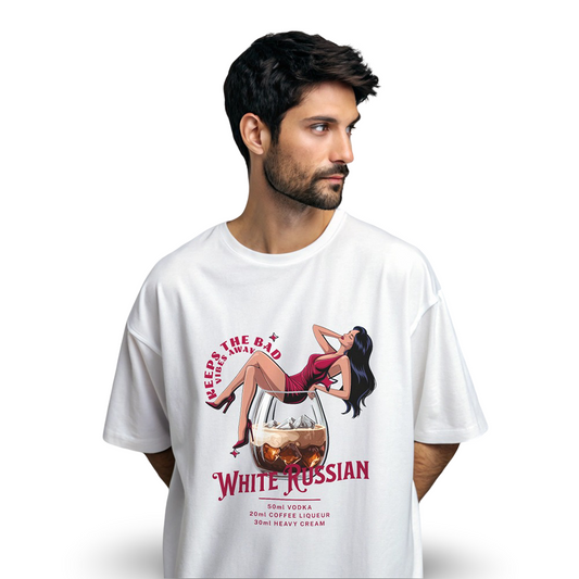 White Russian - Premium Oversize T-Shirt