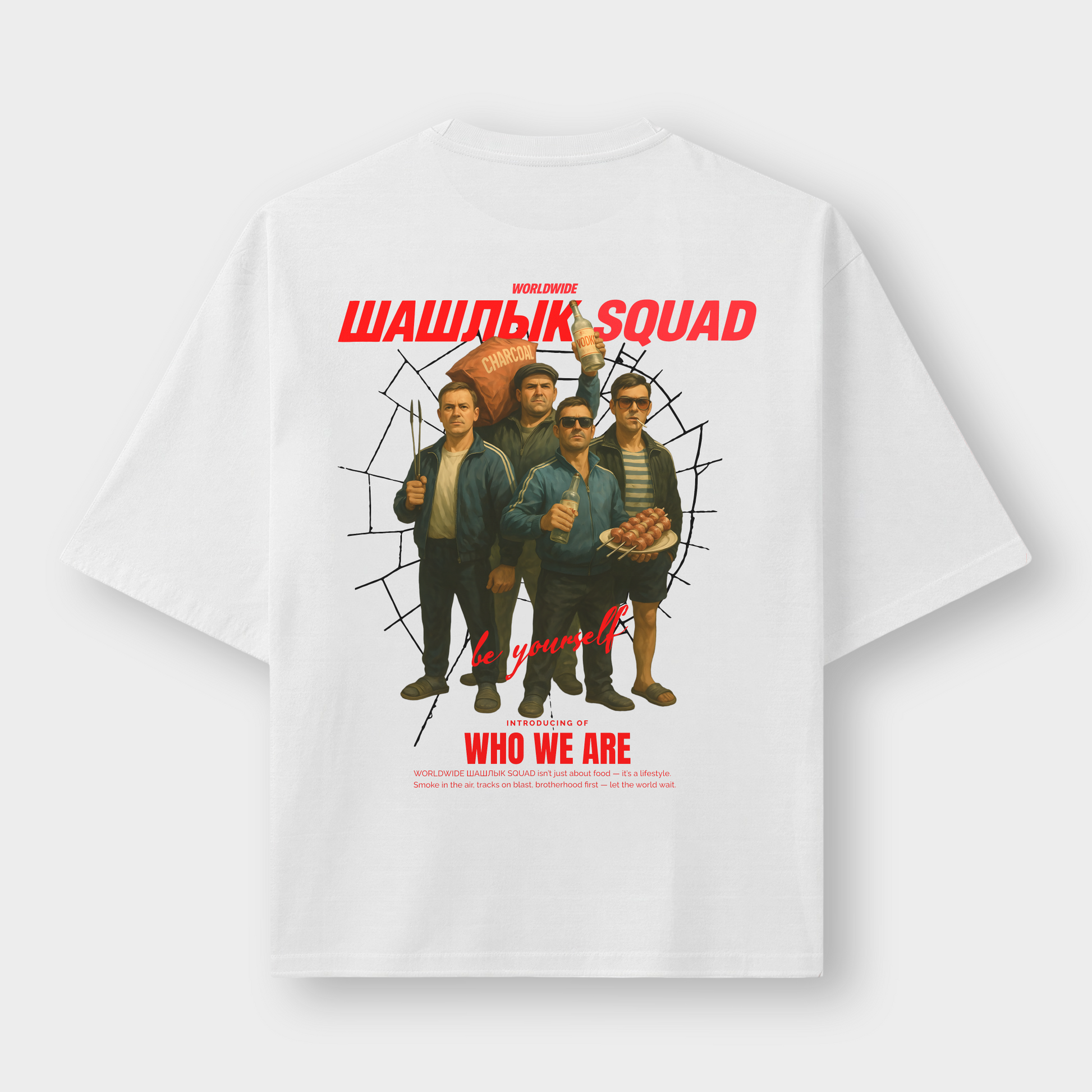 Schaschlik Squad - Oversized T-Shirt mit Front & Backprint