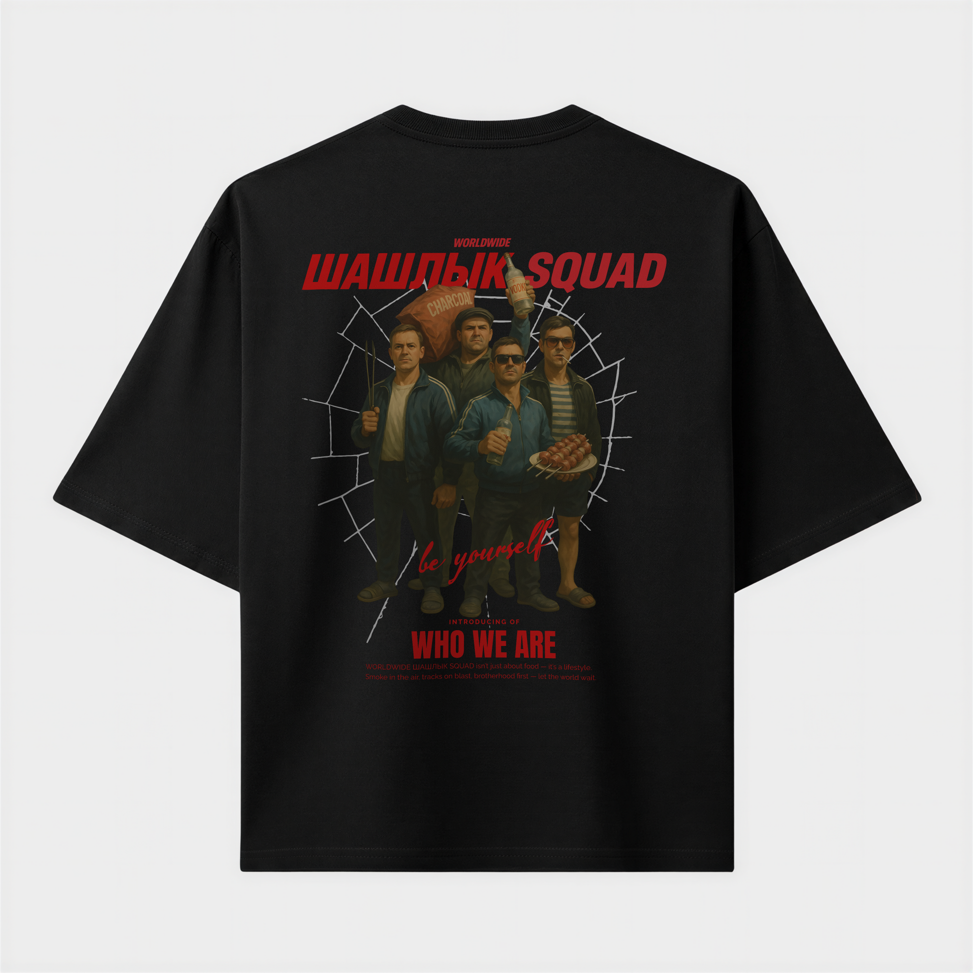 Schaschlik Squad - Oversized T-Shirt mit Front & Backprint